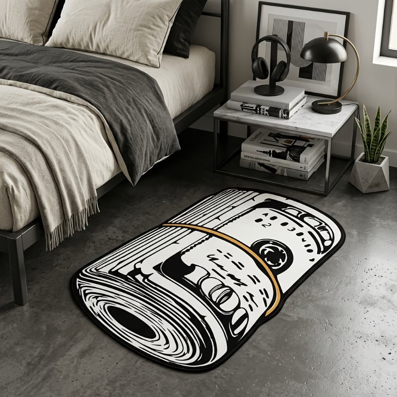 Retro Gaming Rug - Amerikan Retro Kıvrımlı Para Halısı, Benzersiz