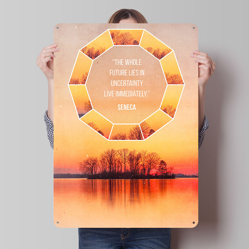 Retro Gaming Quotes - Seneca Alıntı 4 Baskılı Poster Özelleştirilmiş