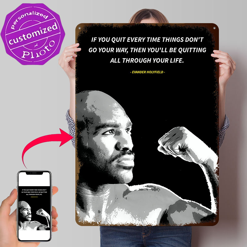 Retro Gaming Quotes - Evander Holyfield Alıntıları Poster Retro 3D