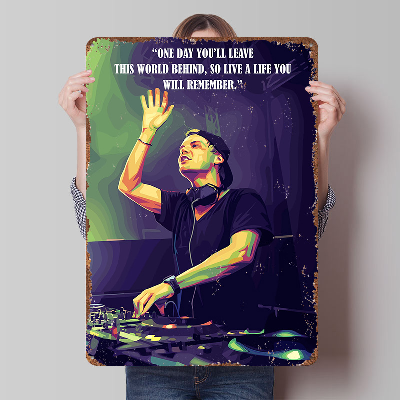 Retro Gaming Quotes - Avicii Sözleri Baskılı Poster Özelleştirilmiş Duvar