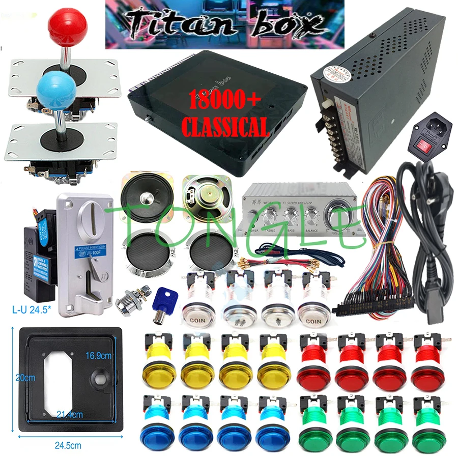 Arcade Button Kit - 2 Oyuncu Titan Kutusu 18000 +