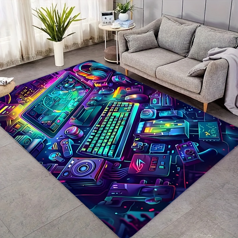 Cyberpunk oyun halısı flanel h - Retro Gaming Rug incelemesi ve fiyatı
