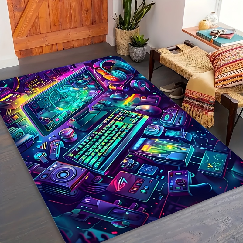 Cyberpunk oyun halısı flanel h - Retro Gaming Rug incelemesi ve fiyatı