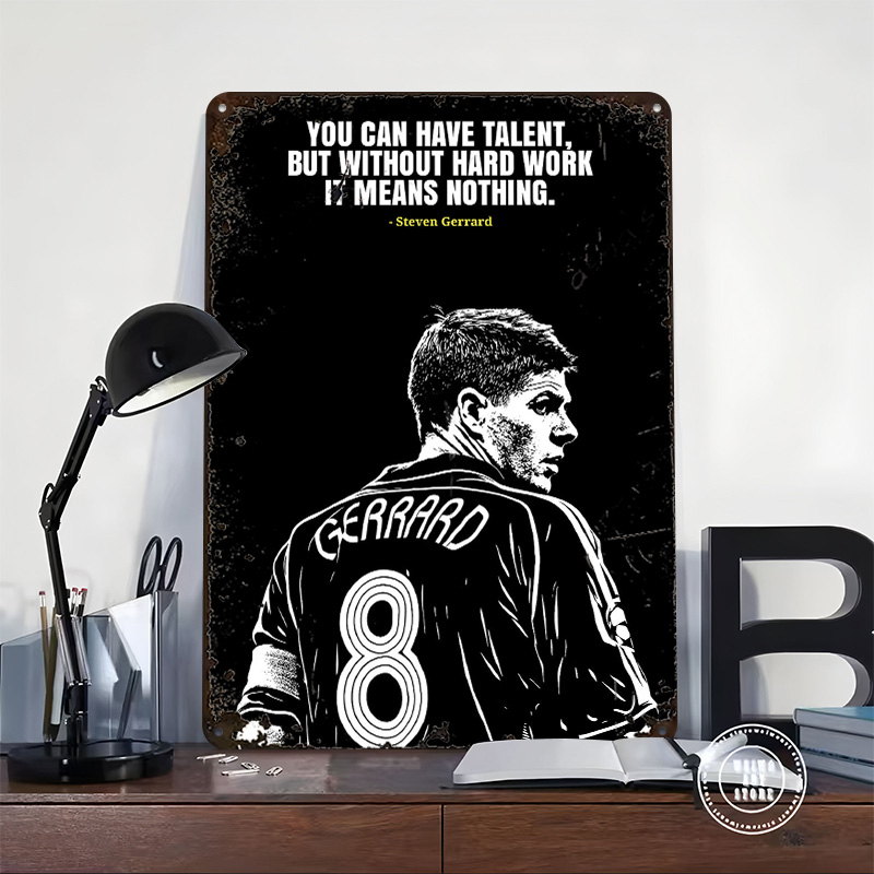Steven Gerrard Alıntı Metal Po - Retro Gaming Quotes incelemesi ve fiyatı