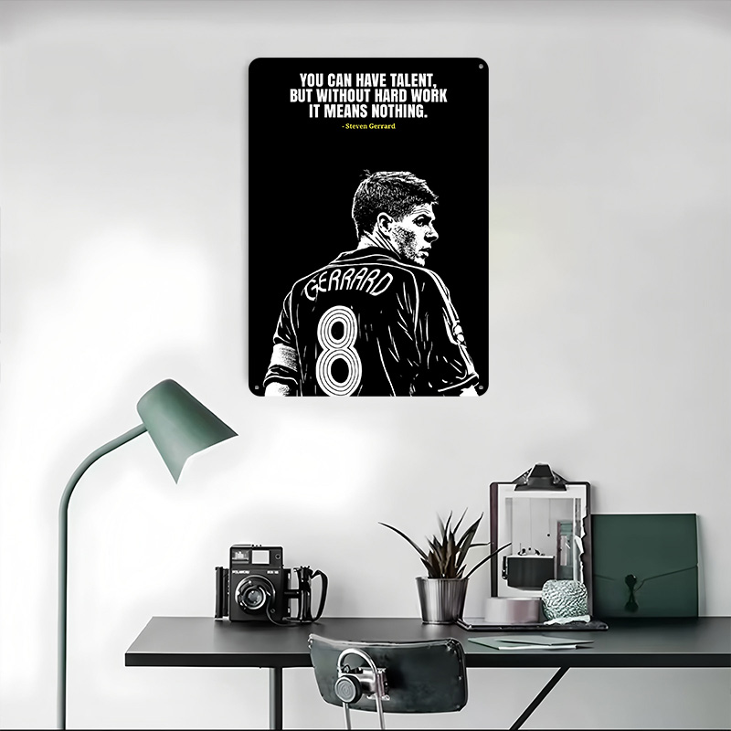 Steven Gerrard Alıntı Metal Po - Retro Gaming Quotes incelemesi ve fiyatı