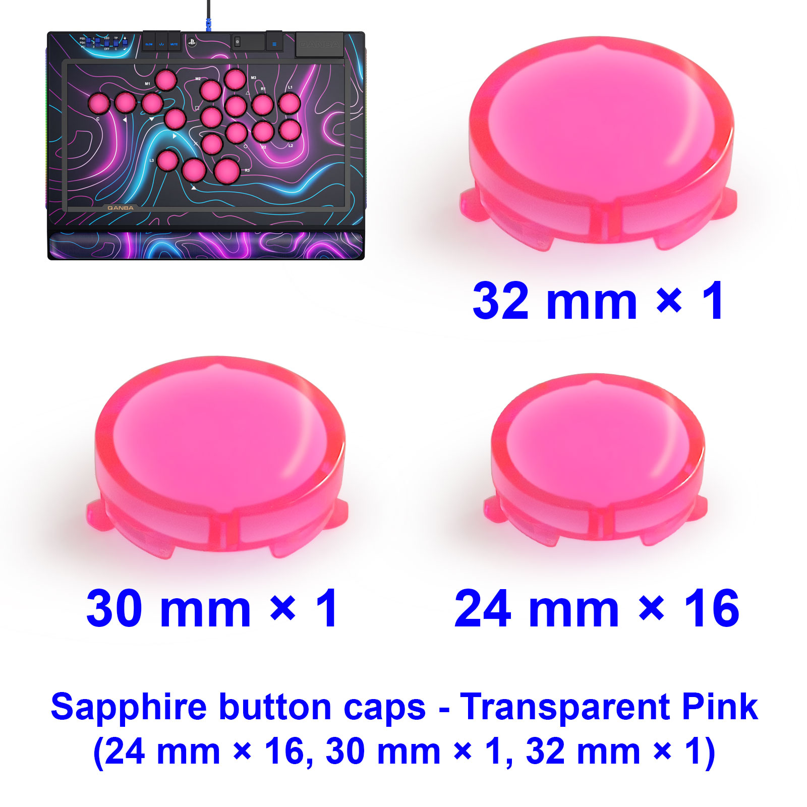 QANBA SAPPHIRE S1 Düğme Kapağı - Arcade Button Kit incelemesi ve fiyatı