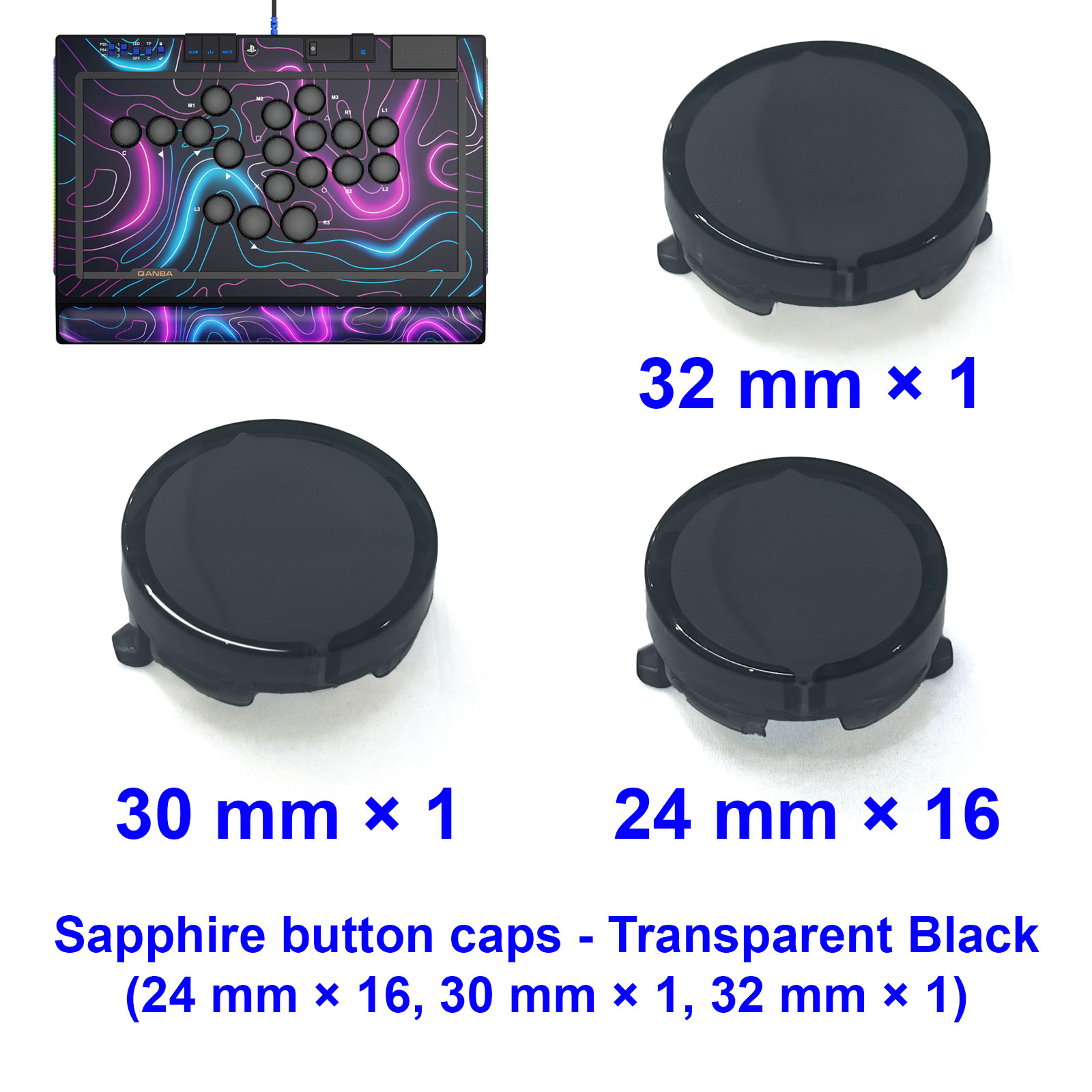 QANBA SAPPHIRE S1 Düğme Kapağı - Arcade Button Kit incelemesi ve fiyatı