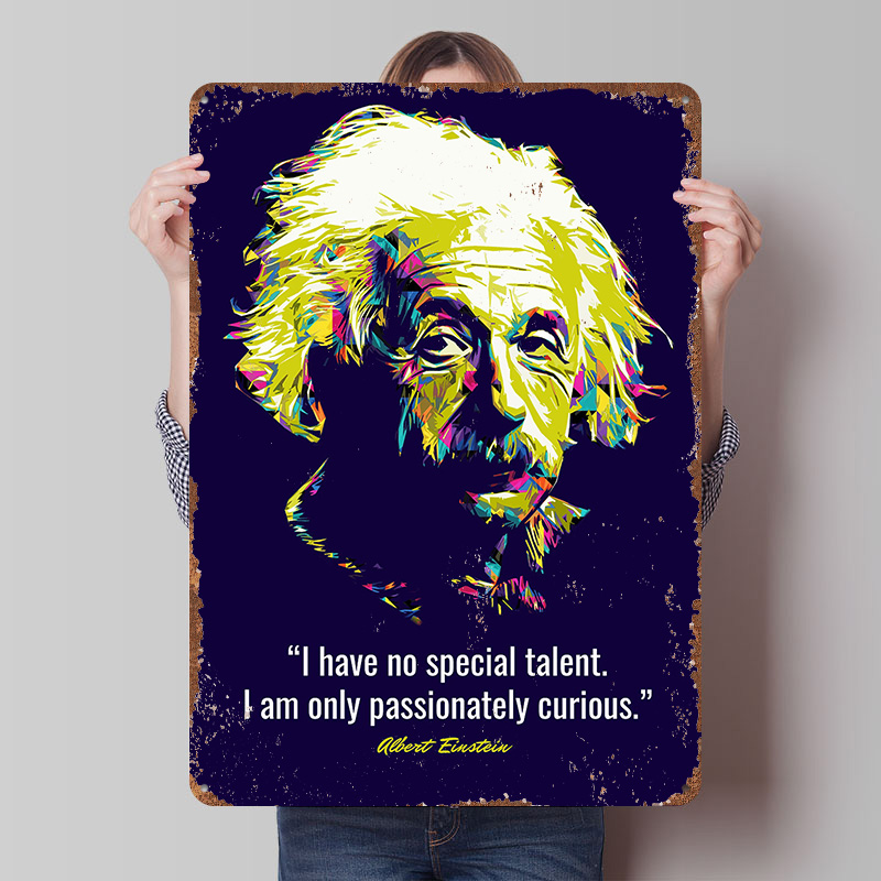 Albert Einstein Metal Poster Ö - Retro Gaming Quotes incelemesi ve fiyatı
