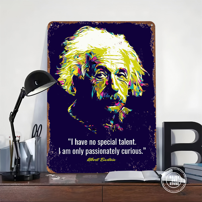 Albert Einstein Metal Poster Ö - Retro Gaming Quotes incelemesi ve fiyatı