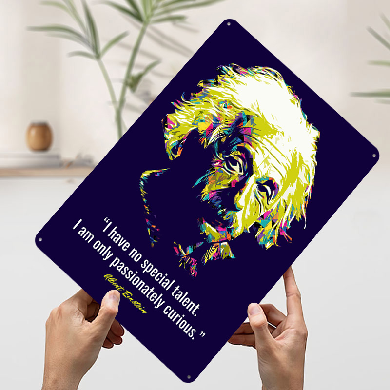 Albert Einstein Metal Poster Ö - Retro Gaming Quotes incelemesi ve fiyatı