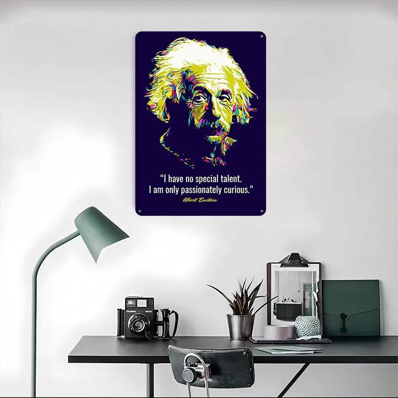 Albert Einstein Metal Poster Ö - Retro Gaming Quotes incelemesi ve fiyatı